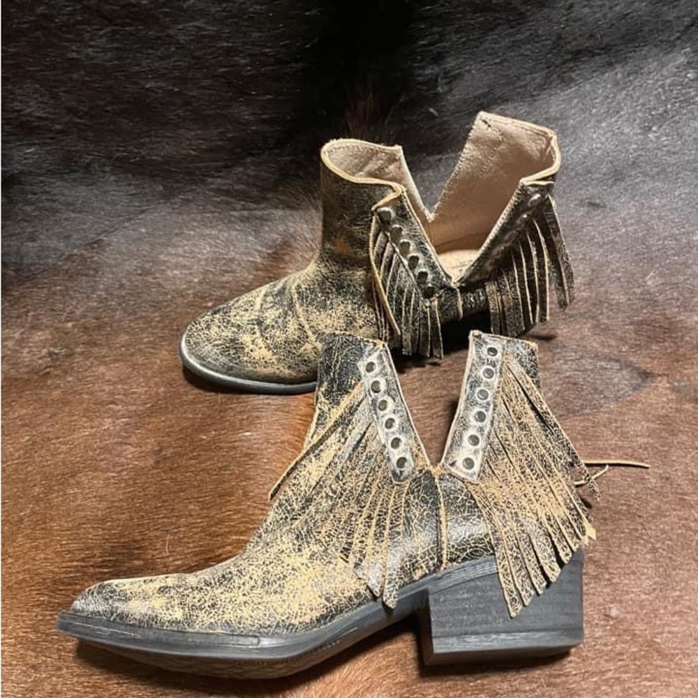 Corral fringe booties